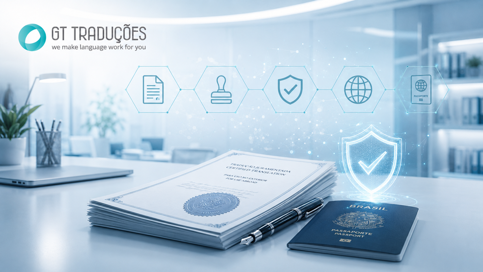 Translation certificada com reconhecimento notarial para o estrangeiro — GT Traduções